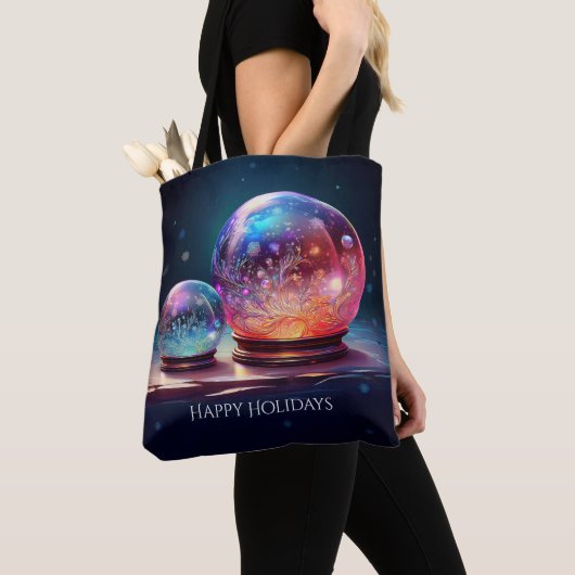 Crystal Snowballs Holiday Tote Bag トートバッグ (クローズアップ)