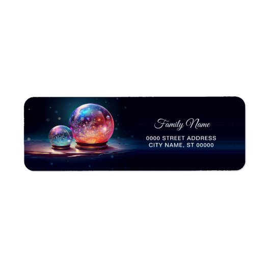 Crystal Snowballs Return Address Label ラベル (正面)