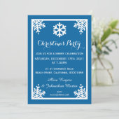 Crystal Snowflake Christmas Party Invitation 招待状 (スタンド正面)