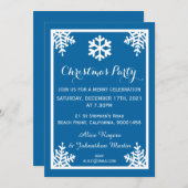 Crystal Snowflake Christmas Party Invitation 招待状 (正面/裏面)
