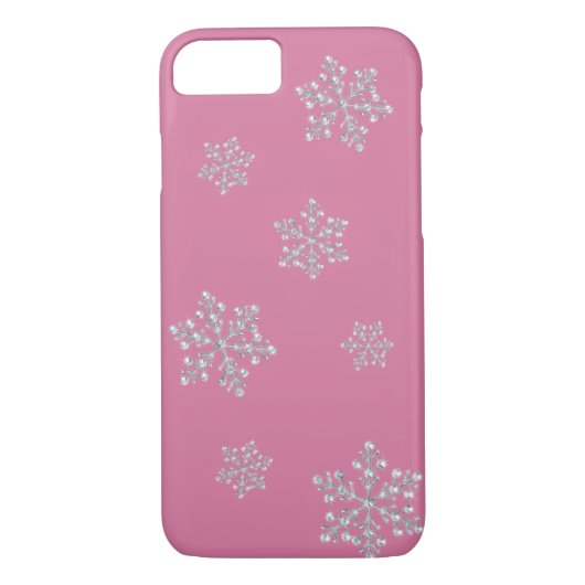 Crystal Snowflake iPhone 7ケース(ピンク) Case-Mate iPhoneケース (裏面)