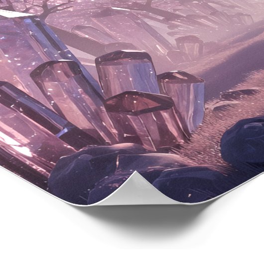 Crystal Trees Avenue in the Pink Horizon ポスター (角)