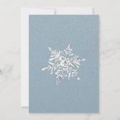 crystale snowflakes blue winter wedding invitation 招待状 (裏面)