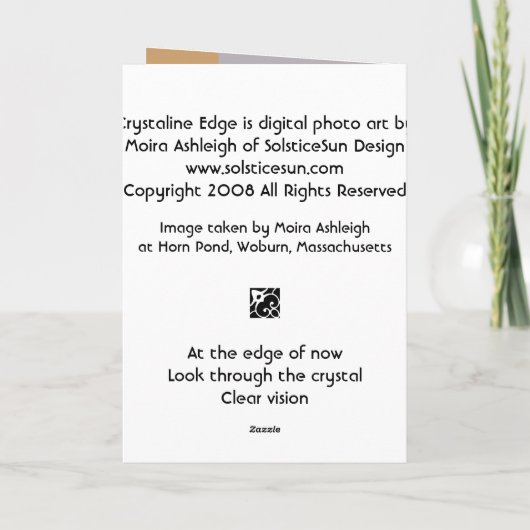 Crystaline端 カード (裏面)