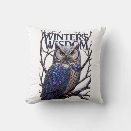 Crystalized Forest Owl T-Shirt, Premium  クッション (正面)