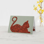 CrystalKatz Cat-Comboグリーティカスタムングカード カード (黄色い花)