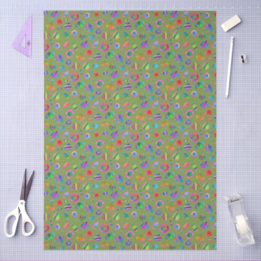 Crystalline Riverbed Moss Green 薄葉紙 (クラフト)