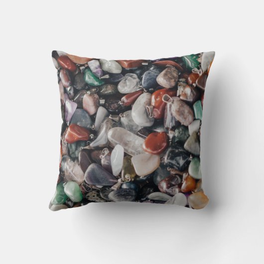 Crystals and Gemstones Energy Throw Pillow クッション (裏面)