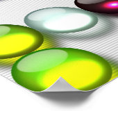 Crystals Art Random Colors Balls 12 x 10 ポスター (角)