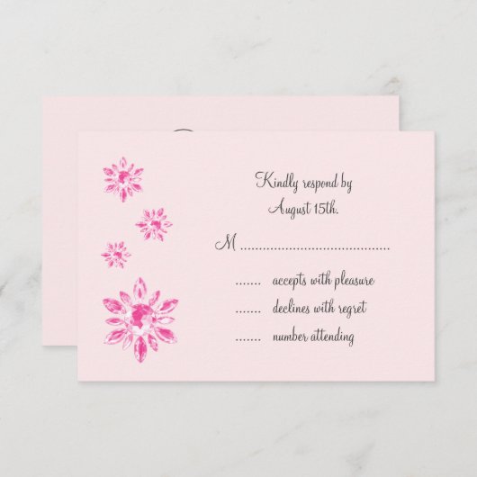 Crystal's Wedding RSVP （ピンク） (正面/裏面)