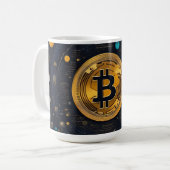 Crytpo - Bitcoinシャツ – Moon time AI コーヒーマグカップ (正面左)
