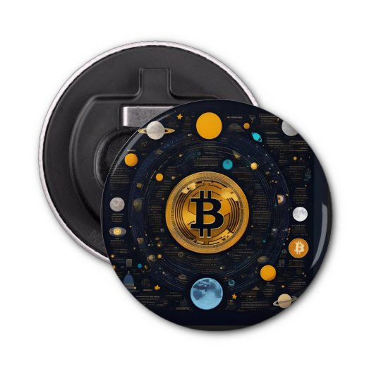 Crytpo - Bitcoinシャツ – Moon time AI 栓抜き (正面)