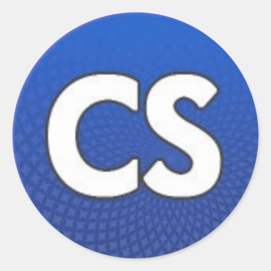 CS青い球体 ラウンドシール (正面)