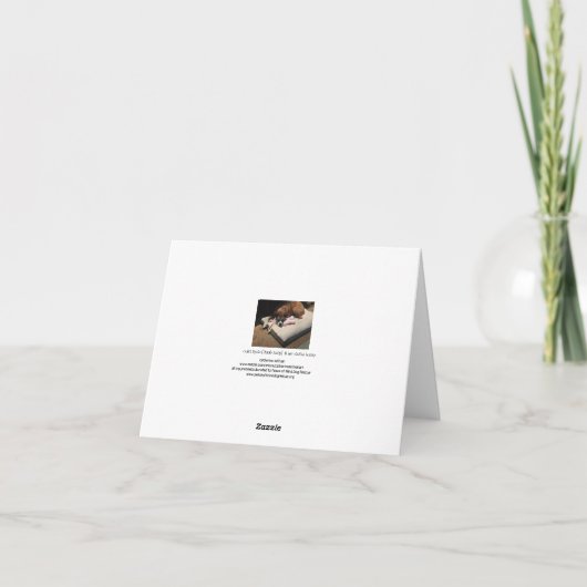 cs82スパッツ、彼女のバニー詰まったと癒しのメッセージ カード (裏面)