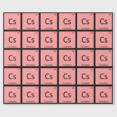 Cs - オカメインコ 化学周期表元素 ラッピングペーパー (フラット)