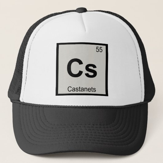Cs - カスタネット 化学周期表 キャップ (正面)