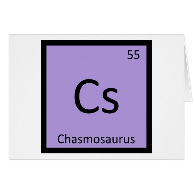 Cs - カズモサウルス 恐竜 化学 元素 (正面横)