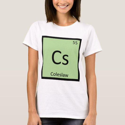 Cs - キャベツのコールスロー 化学元素記号 tシャツ (正面)