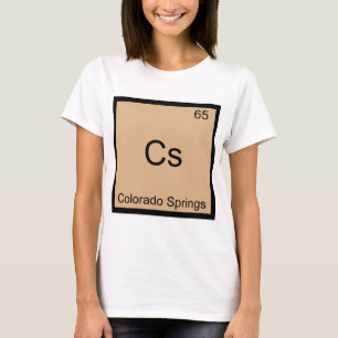 Cs - コロラドスプリングス 化学元素記号Tシャツ Tシャツ