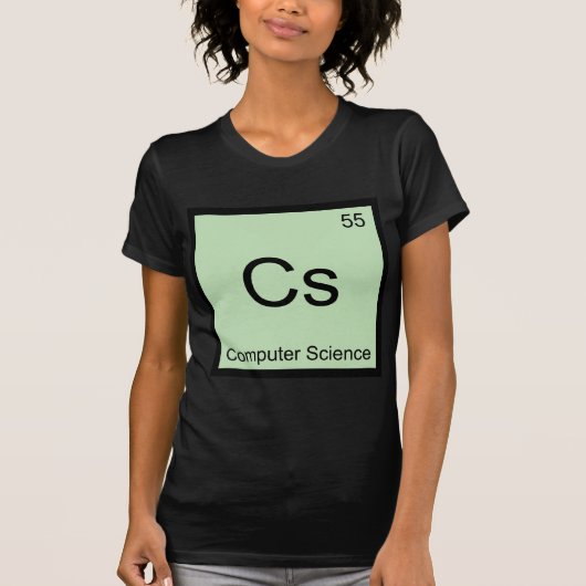 Cs - コンピューターサイエンス 化学元素シンボルTシャツ Tシャツ (正面)