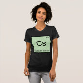 Cs - コンピューターサイエンス 化学元素シンボルTシャツ Tシャツ (正面フル)
