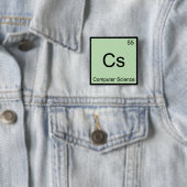 Cs - コンピューターサイエンス 化学元素記号Tシャツ 缶バッジ (インサイチュ)