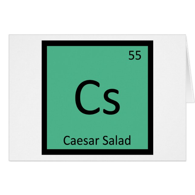 Cs - セザーサラダ 化学元素記号 (正面横)