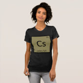 Cs - セロリソルト 化学元素記号 tシャツ (正面フル)