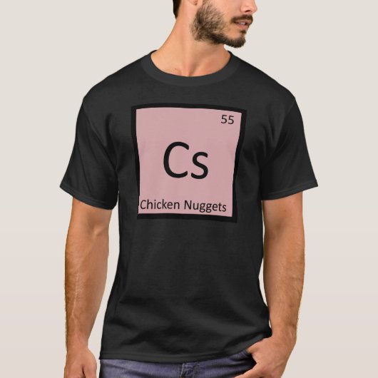 Cs - チキンナゲット前菜 化学記号 tシャツ (正面)