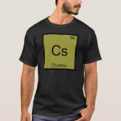 Cs - チュロス おもしろ 化学元素記号 Tシャツ (正面)