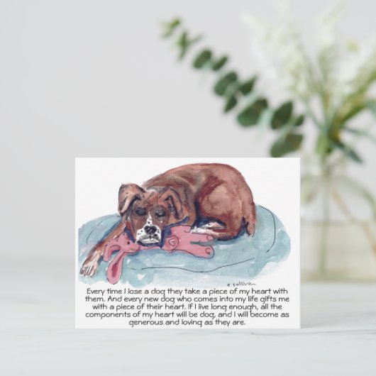 cs.82水の色の絵画アップと癒しの損失 ポストカード (スタンド正面)