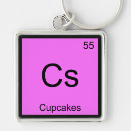 Cs - Cupcakes Chemistry Elementシンボルデザートティー キーホルダー