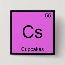 Cs - Cupcakes Chemistry Elementシンボルデザートティー 缶バッジ