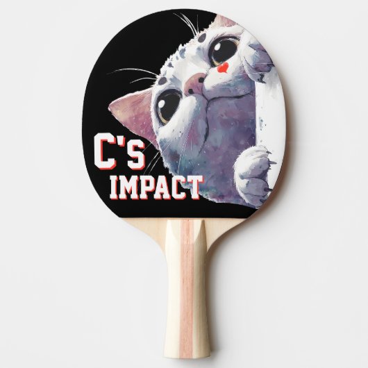 C's IMPACT Cute Cat 卓球ラケット (正面)