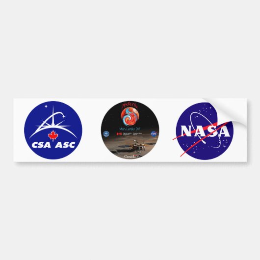 CSAおよびフェニックスのLander バンパーステッカー (正面)