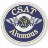 CSAT Alumnus Custom-Cut Vinyl Sticker シール (正面)