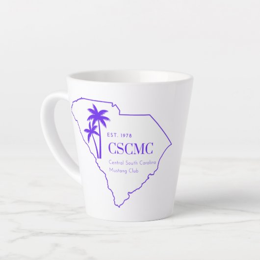 CSCMCパープルロゴマグ カフェラテマグ (左アングル)