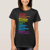 CSD LGBTQIAパレード受け入れ同盟国の旗の愛誇りを持った Tシャツ (正面)