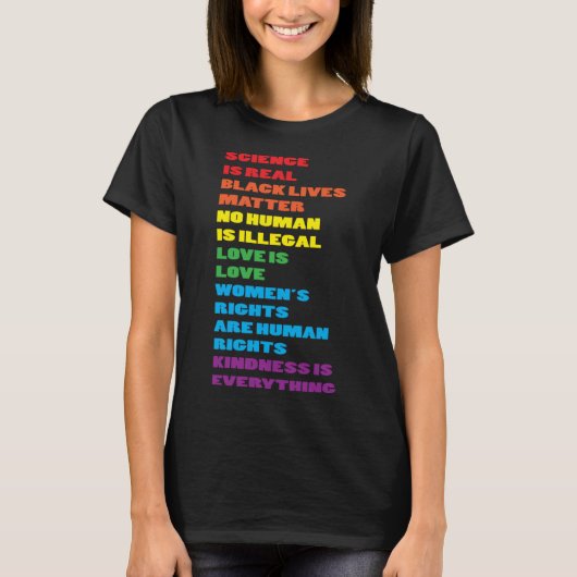 CSD LGBTQIAパレード受け入れ同盟国の旗の愛誇りを持った Tシャツ (正面)
