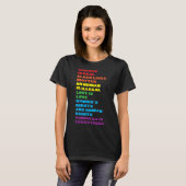 CSD LGBTQIAパレード受け入れ同盟国の旗の愛誇りを持った Tシャツ (正面フル)