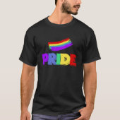 CSD LGBTQIAパレード受け入れ同盟国の旗の愛誇りを持った Tシャツ (正面)