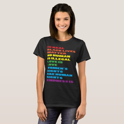 CSD LGBTQIAパレード受け入れ同盟国の旗の愛誇りを持った Tシャツ (正面フル)