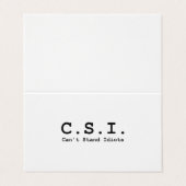 CSIの頭字語に耐えられない 名刺 (外部フラット)