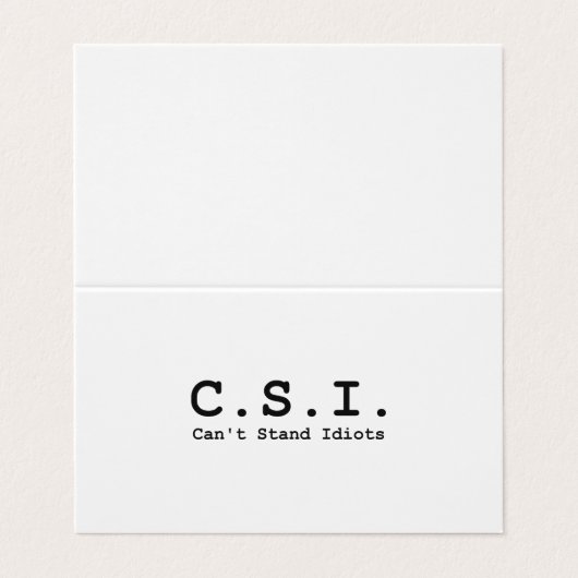 CSIの頭字語に耐えられない 名刺 (外部フラット)