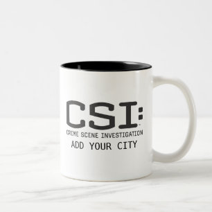 CSIは/あなたの都市を加えます ツートーンマグカップ