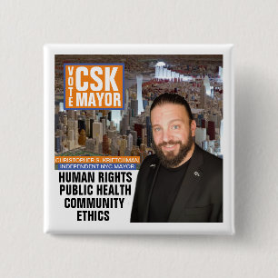 CSK NYC市長2021の投票 缶バッジ