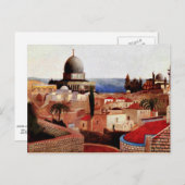 Csontvary - View of the Dead Sea from Temple Squar ポストカード (正面/裏面)