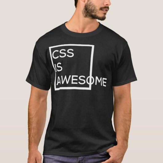 CSSはシャツ素晴らしプログラマ Tシャツ (正面)