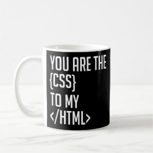 CSSをHTMLに変換するプログラマコーディング コーヒーマグカップ