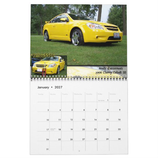 Css #2 カレンダー (1月 2027)